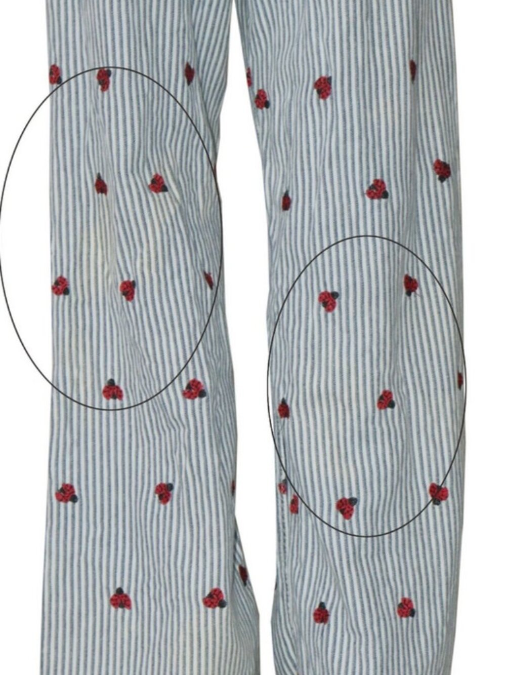 Free People We The Free Bugged Out Straight-Leg Jeans Railroad Stripe Print 25 - Picture 10 of 12